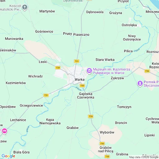 Lokalizacja firmy stronywarka.pl — Warka, Mazowieckie