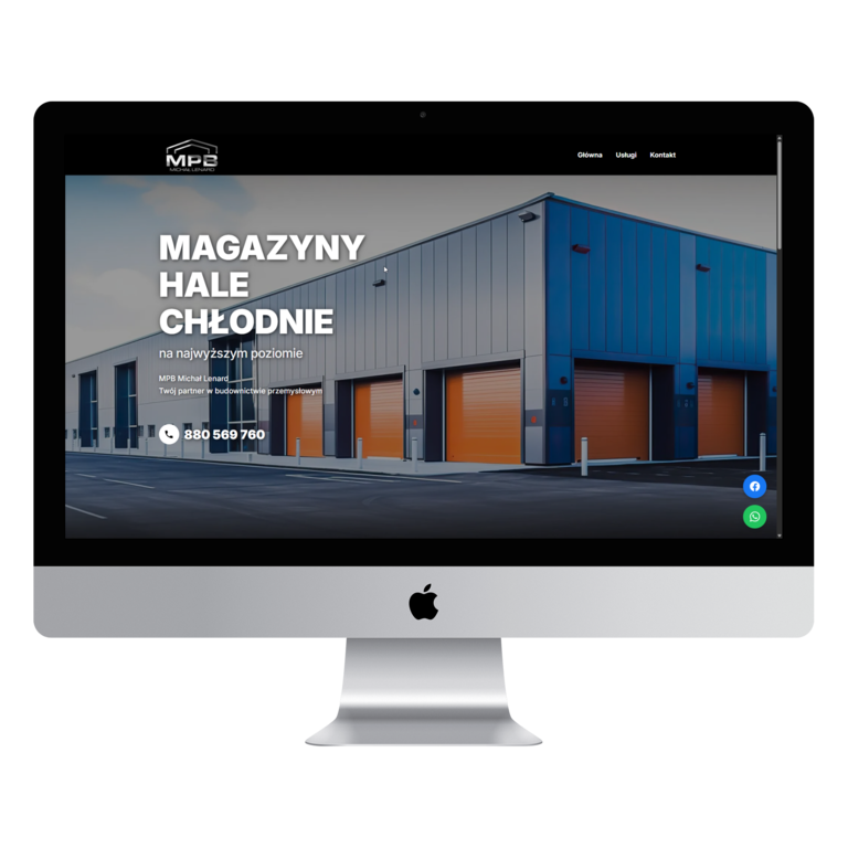 Strona MPB Michał Lenard — magazyny, hale, chłodnie