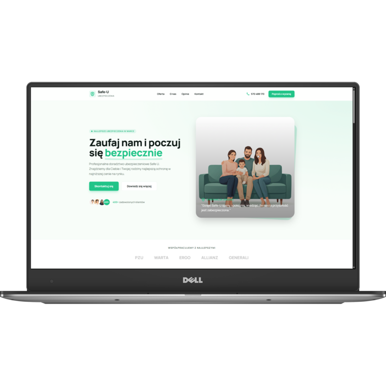 Strona Safe-U — doradztwo ubezpieczeniowe w Warce